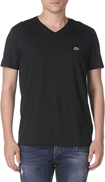 Photo 1 of Lacoste Men's Short Sleeve V-Neck Pima Cotton Jersey T-Shirt

