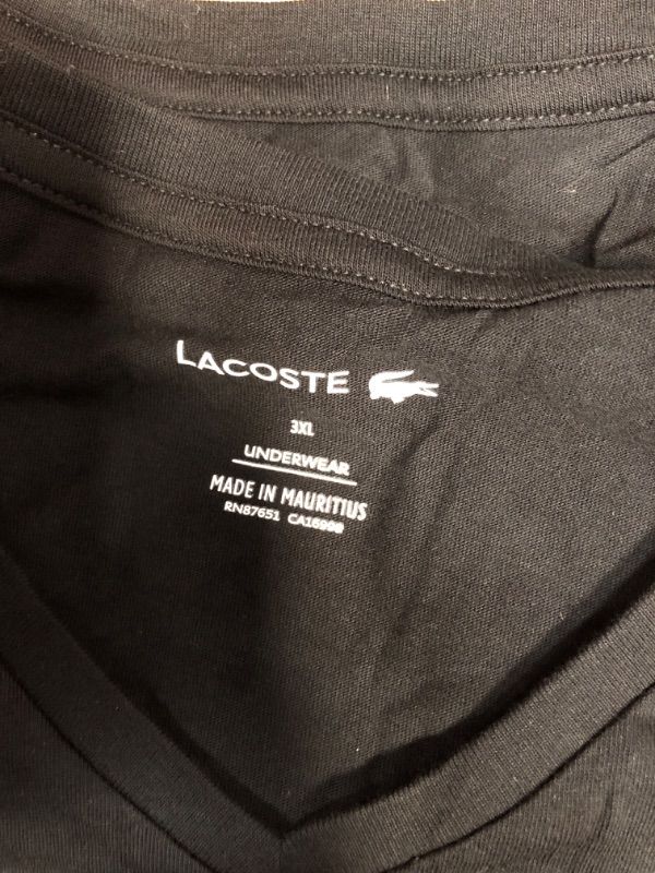 Photo 2 of Lacoste Men's Short Sleeve V-Neck Pima Cotton Jersey T-Shirt
