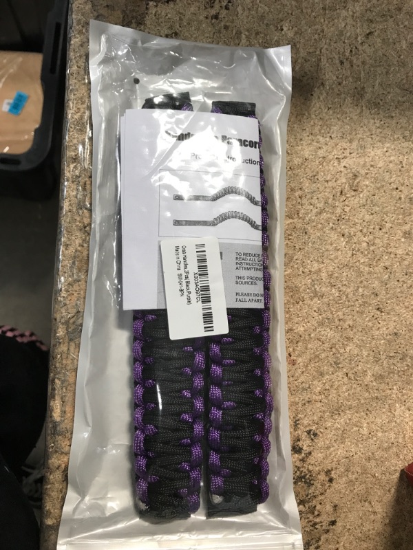 Photo 2 of BubbasGarageTv - Paracord Grab Handles for Jeep Wrangler JK (Purple)
