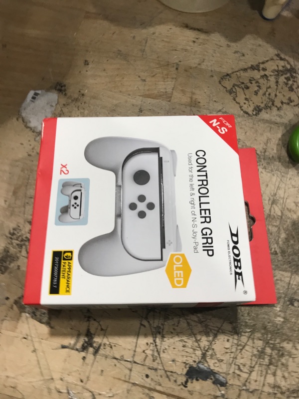 Photo 2 of ECHZOVE Grip for Switch and Switch OLED Model Joy Con Controller, Switch OLED Accessories Joy Con Grips - White