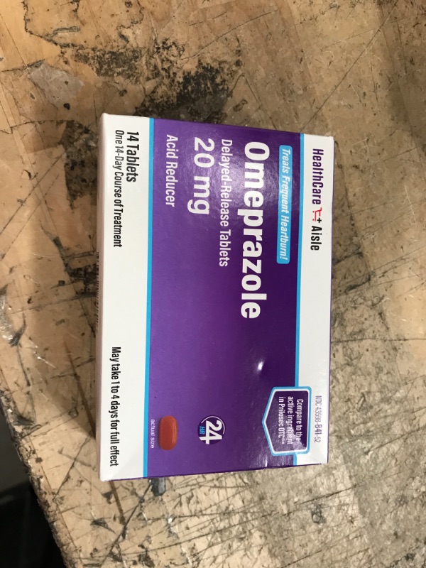 Photo 2 of *EXP;06/2023* HealthCareAisle Omeprazole 20 mg – 14 Delayed-Release Tablets – Acid Reducer, Treats Frequent Heartburn 14 Count (Pack of 1)