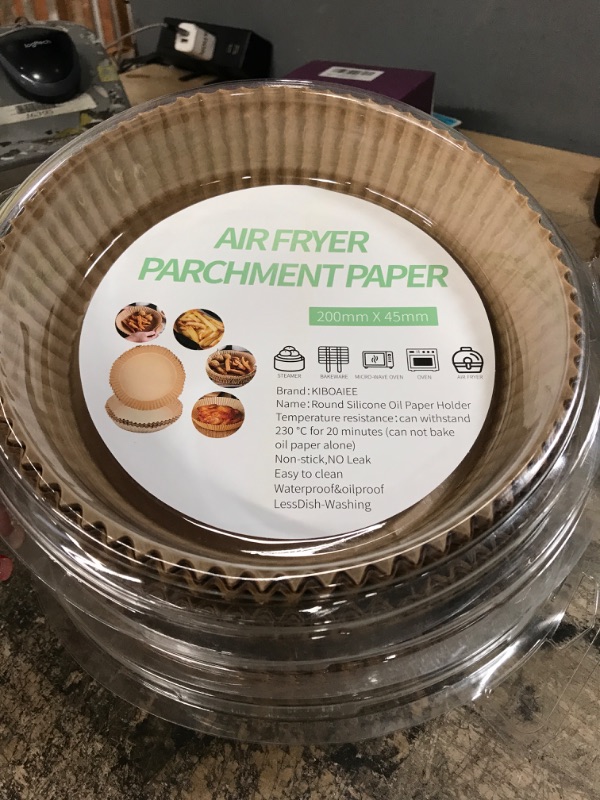 Photo 2 of (pack of 3) Air Fryer Disposable Paper Liner: Airfryer Oven Insert Parchment Sheets Round, Grease and Water Proof Non Stick Basket Liners for Baking Cooking (50PCS-6.3-inch)