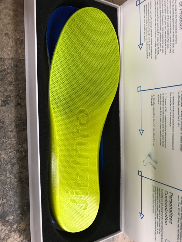 Photo 2 of 3D Printed Arch Support Insoles 3D Printed Insoles Support Pain Relief Orthotics, Designed for Men and Women with Technology to Distribute Weight and Absorb Shock with Every Step 11.62in L4(11.62in):Men 12.5/Women 14