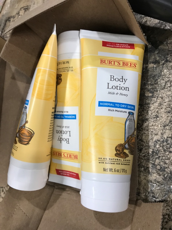 Photo 2 of (pack of 3) Burt's Bees Naturally Nourishing Milk & Honey Body Lotion - 6 fl oz