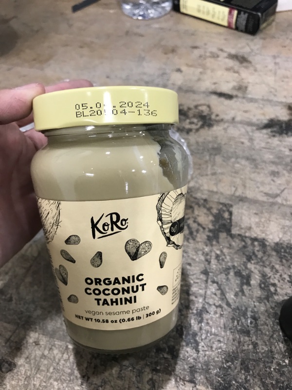 Photo 2 of (PACK OF 2) KoRo - Flavored Tahini - Silky Smooth - Ideal for baking - Sweet spread - Ground Sesame Paste - Fine sesame flavor for Asian dishes - High fiber content - Protein source - Nut-Free - Gluten-Free (Organic Tahini Coconut)