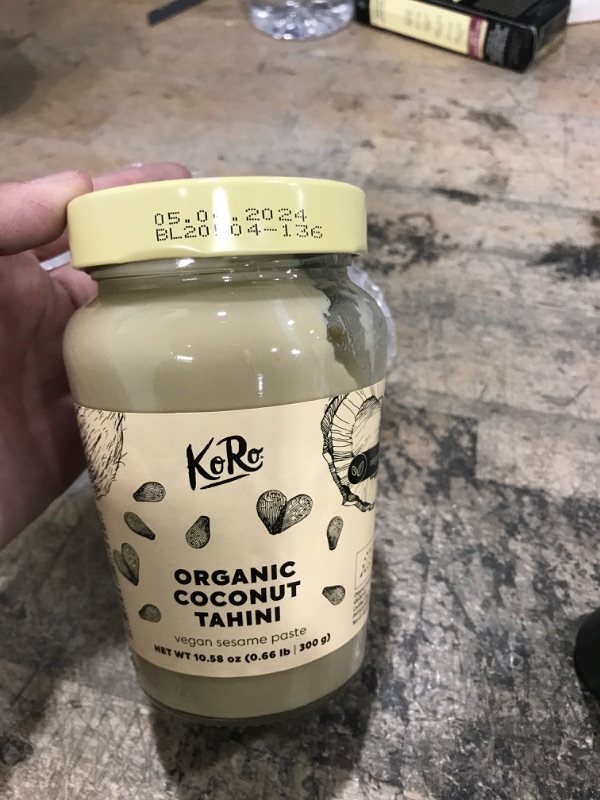 Photo 1 of (PACK OF 2) KoRo - Flavored Tahini - Silky Smooth - Ideal for baking - Sweet spread - Ground Sesame Paste - Fine sesame flavor for Asian dishes - High fiber content - Protein source - Nut-Free - Gluten-Free (Organic Tahini Coconut)