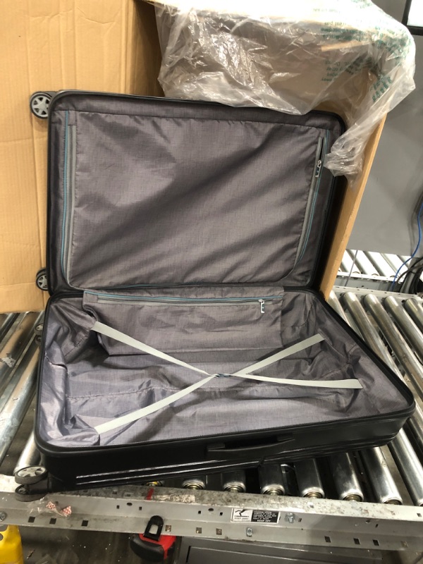 Photo 1 of **TOP IS CRACKED**
Samsonite Winfield 3 DLX Hardside Expandable Luggage with Spinners, Checked-Large 28-Inch, Black Checked-Large 28-Inch Black