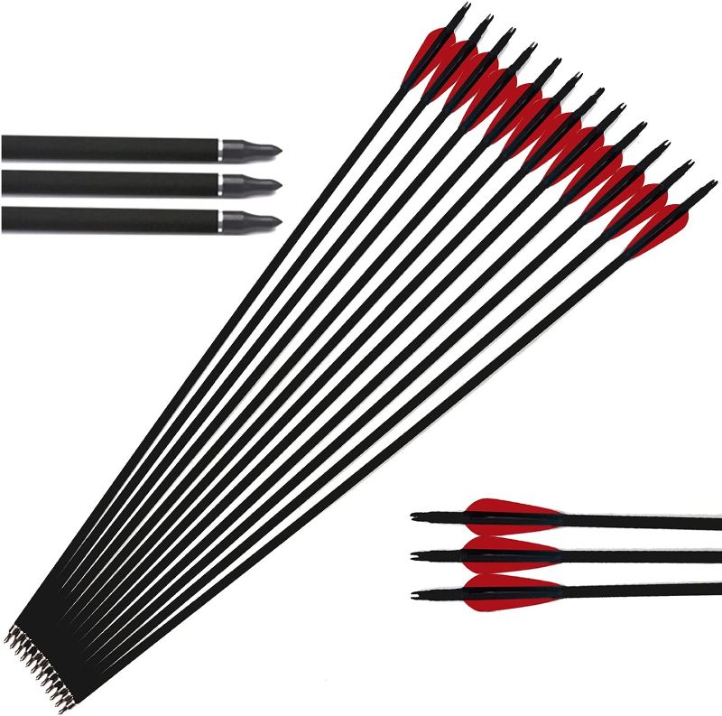 Photo 1 of 
Gpoizmo 30 Inch Carbon Fiber Flu Flu Archery Arrows Target for Compound Bows& Recurv