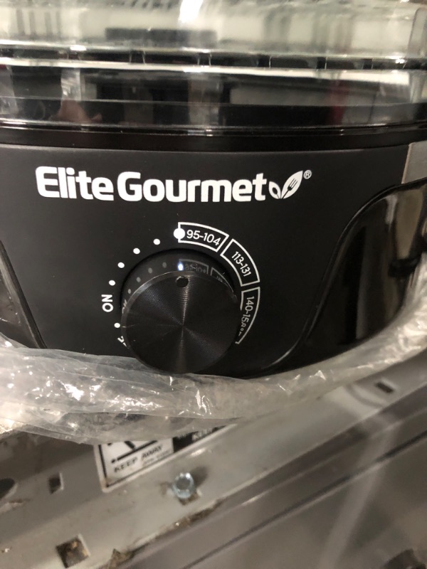 Photo 2 of ***Missing 3 trays***Elite Gourmet Food Dehydrator with Adjustable Temperature Dial, Black