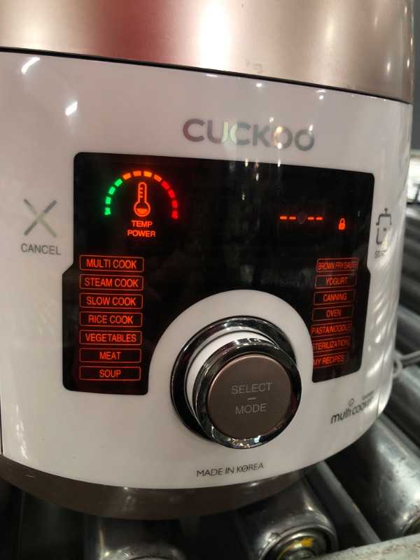 Photo 7 of Cuckoo Multi Pressure Cooker, CMC-ASB501F, A50 Premium Series 8 in 1 (Pressure, Slow, Rice Cooker, Browning Fry, Steamer, Warmer, Yogurt, Soup Maker)18+ Smart Options, Stainless Steel, 5QT, GOLD/WHITE