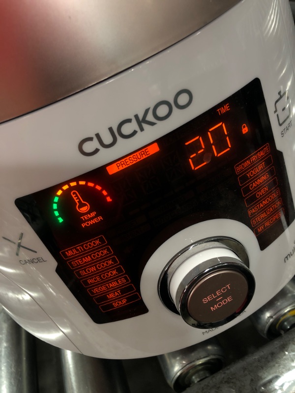 Photo 2 of Cuckoo Multi Pressure Cooker, CMC-ASB501F, A50 Premium Series 8 in 1 (Pressure, Slow, Rice Cooker, Browning Fry, Steamer, Warmer, Yogurt, Soup Maker)18+ Smart Options, Stainless Steel, 5QT, GOLD/WHITE