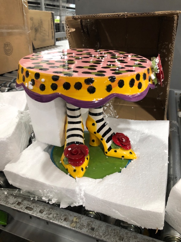 Photo 2 of 11 Inch Multicolored Leopard Print High Heels Design Cake Stand
