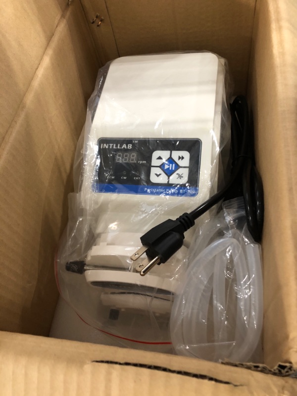 Photo 2 of INTLLAB BT100 Variable Speed Peristaltic Pump with Pump Head YZ15, Flow Rate 0.06~360 mL/min, 0.1-100rpm, with 2 Meter 17# Tubing Peristaltic Pump BT-100