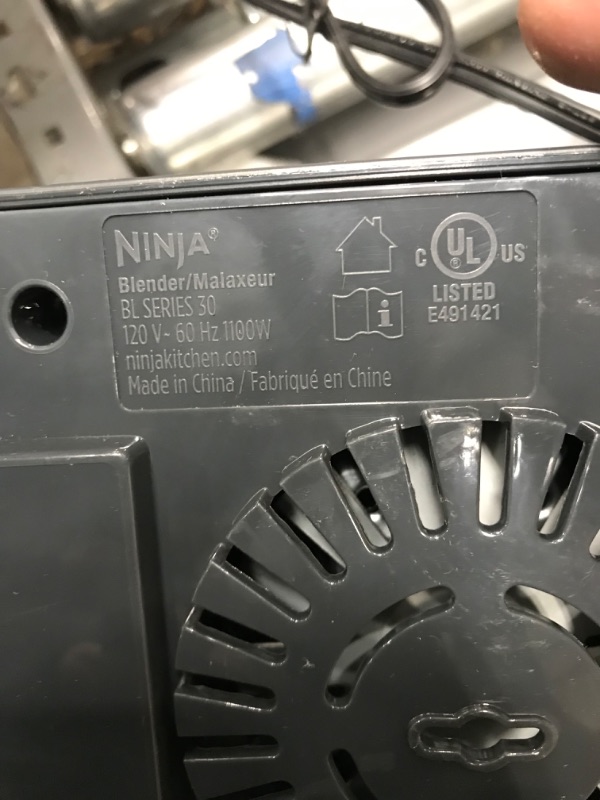 Photo 5 of **MISSING ONE CUP, MINOR WEAR & TEAR**Ninja BL660 Professional Compact Smoothie & Food Processing Blender, 1100-Watts, 3 Functions -for Frozen Drinks, Smoothies, Sauces, & More, 72-oz.* Pitcher, (2) 16-oz. To-Go Cups & Spout Lids, Gray
