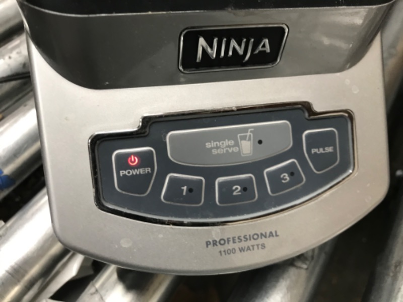 Photo 4 of **MISSING ONE CUP, MINOR WEAR & TEAR**Ninja BL660 Professional Compact Smoothie & Food Processing Blender, 1100-Watts, 3 Functions -for Frozen Drinks, Smoothies, Sauces, & More, 72-oz.* Pitcher, (2) 16-oz. To-Go Cups & Spout Lids, Gray
