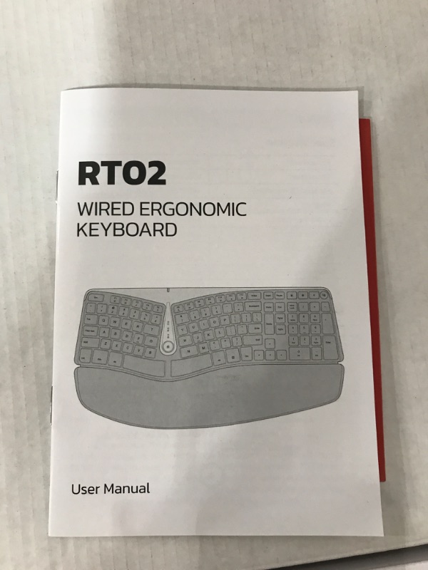 Photo 2 of Nulea Ergonomic Keyboard, Wired Split Keyboard with Pillowed Wrist and Palm Support, Featuring Dual USB Ports, Natural Typing Keyboard for Carpal Tunnel, Compatible with Windows/Mac
