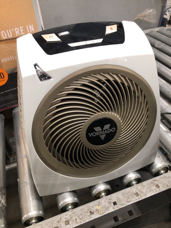 Photo 2 of **Parts only**
Vornado AVH10 Vortex Heater with Auto Climate Control, 2 Heat Settings, Fan Only Option, Digital Display, Advanced Safety Features, Whole Room, White AVH10 — Auto Climate Heater