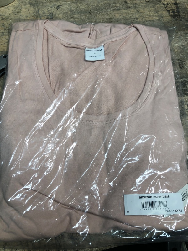 Photo 1 of Amazon Essentials Women's Studio Terry Fleece Jumpsuit size Medium Light Pink