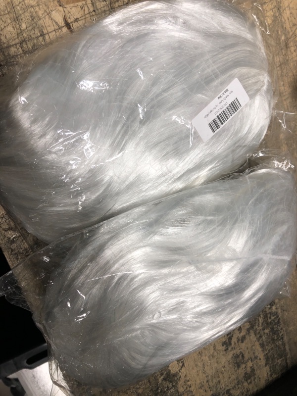 Photo 2 of 2pk- ManZai Santa Wig and Beard Set - White Beard Costume Beard Fancy Dress Costume Halloween Cosplay for Teens Adults (Only Wigs and Beards), 45CM