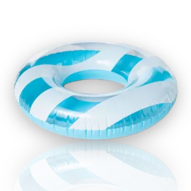 Photo 1 of 2-Pack Sun Squad 31 Inches Diameter Inflatable Swim Tube Light Blue w/Stripes 9x31 In