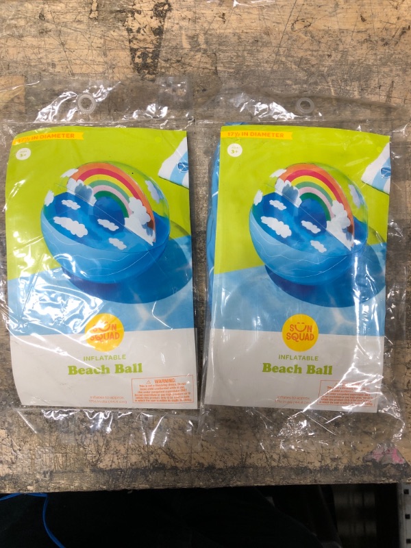 Photo 2 of 2-Pack 17.5 Beach Ball Rainbow - Sun Squad