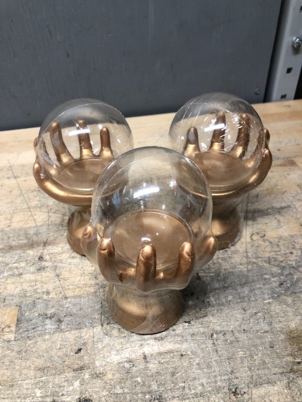 Photo 1 of 3-Pack Halloween Crystal Ball Hand Cloche Decor - Target Bullseye Playground, Copper