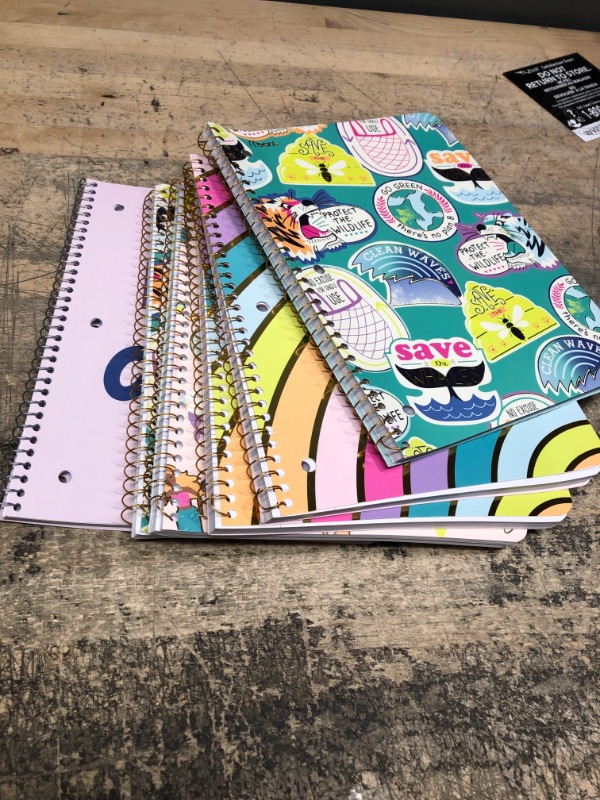 Photo 1 of BUNDLE OF Wide Ruled 1 Subject Spiral Notebook (6PCS)