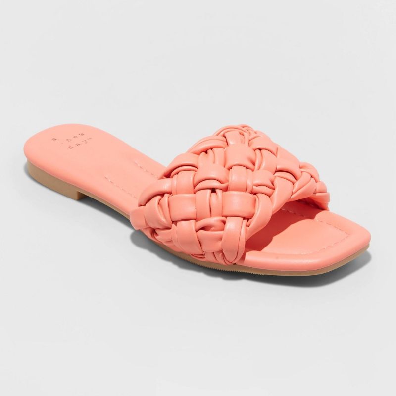 Photo 1 of Women's Carissa Woven Slide Sandals - a New Day Pink 8
