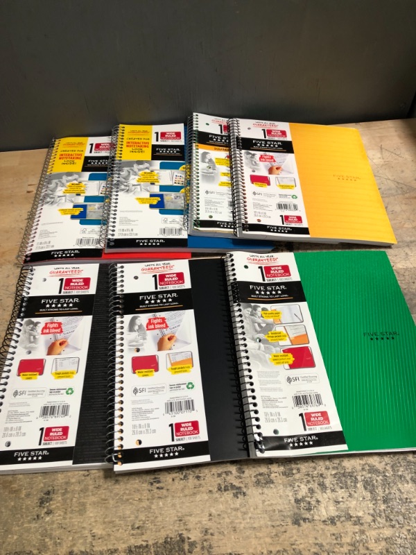 Photo 1 of 6 pack Assorted Notebooks