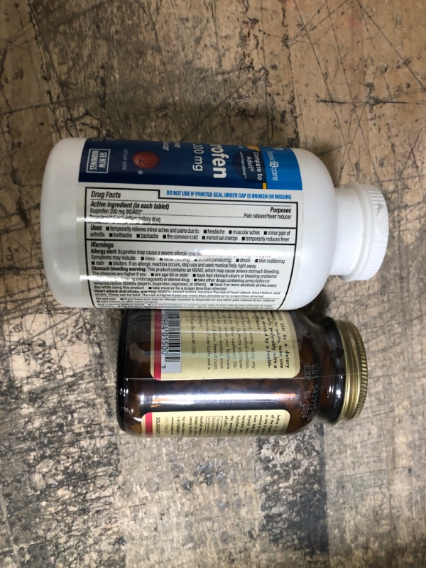 Photo 3 of 2 pack Amazon Basic Care Ibuprofen Tablets 200 mg, Pain Reliever/Fever Reducer, 500 ct 05/24 and Solgar North Atlantic Kelp, 250 Tablets - Natural Source of Iodine - Supports Healthy Thyroid Function - Gluten Free, Dairy Free, Kosher - 250 Servings