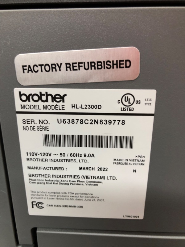 Photo 2 of *PARTS ONLY*
Brother HL-L2320D Monochrome Laser Printer