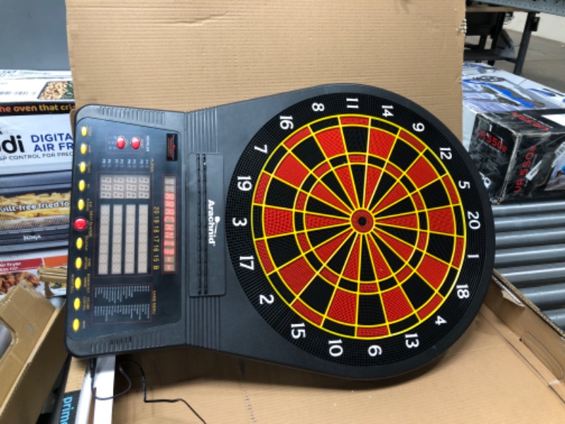 Photo 2 of Arachnid Cricket Pro 800 Electronic Dartboard with NylonTough Segments for Improved Durability and Playability and Micro-thin Segment Dividers for ReducedBounce-outs , Black