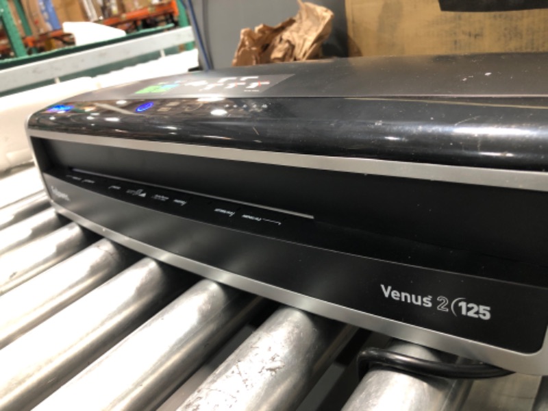 Photo 4 of **USED**
Fellowes Laminator Venus 2 125, Rapid 30-60 Second Warm-up Laminating Machine, with Laminating Pouches Kit (5734801), Black, Silver, 5.1" x 21.3" x 8.2" & 52042 Glossy Pouches - Letter 10 mil 50 Pack Venus Laminator + Laminating Pouches, 50 Pack