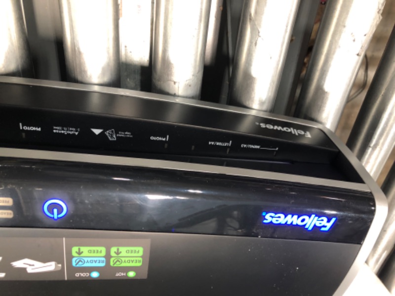 Photo 3 of **USED**
Fellowes Laminator Venus 2 125, Rapid 30-60 Second Warm-up Laminating Machine, with Laminating Pouches Kit (5734801), Black, Silver, 5.1" x 21.3" x 8.2" & 52042 Glossy Pouches - Letter 10 mil 50 Pack Venus Laminator + Laminating Pouches, 50 Pack