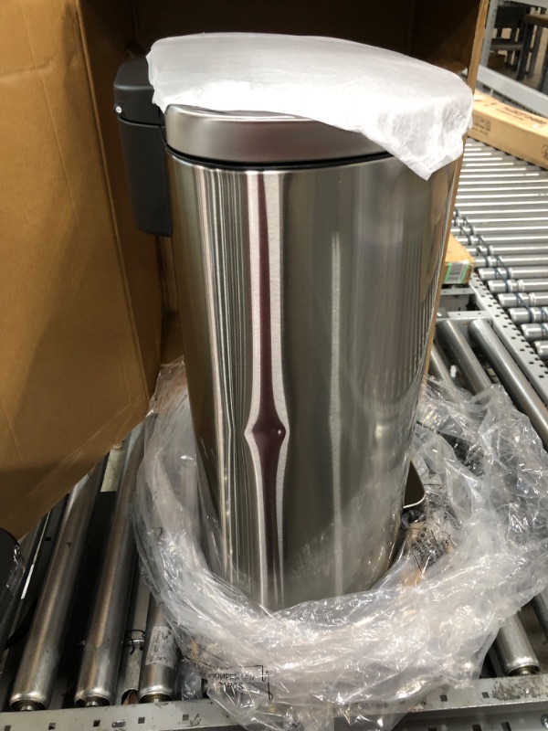 Photo 7 of *** MINOR DAMAGE SEE PICTURES *** QUALIAZERO 50L/13Gal Heavy Duty Hands-Free Stainless Steel Commercial/Kitchen Step Trash Can, Fingerprint-Resistant Soft Close Lid Trashcan, 50L / 13 GAL