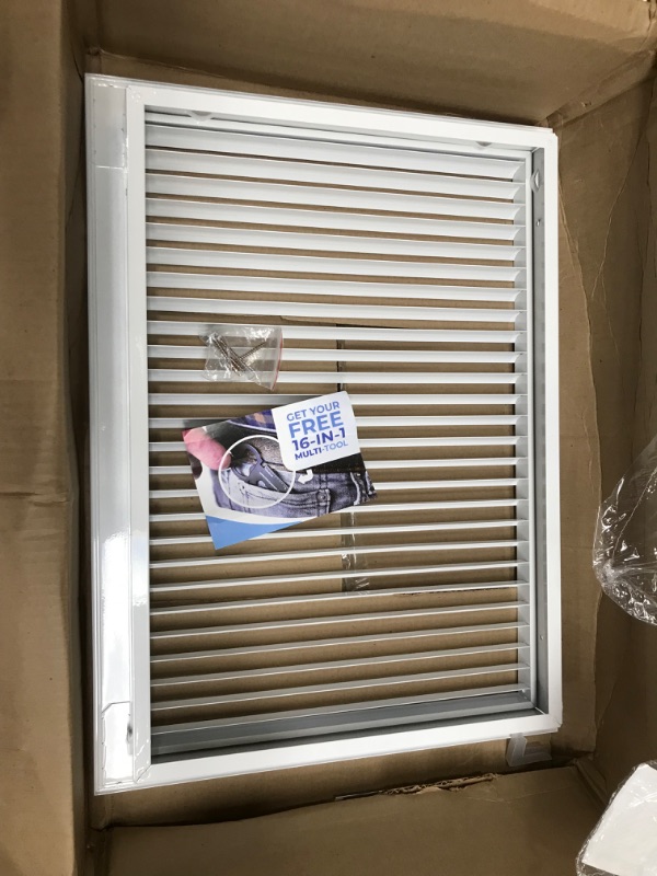 Photo 1 of 14" X 20" Aluminum Return Filter Grille - Easy Airflow - Linear Bar Grilles [Outer Dimensions: 15.75w X 21.75h] 14 X 20