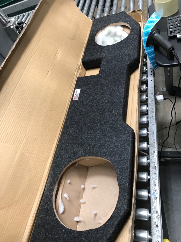 Photo 2 of **MISSING STUFFING**Bbox Dual 12 Inch Subwoofer Box - Sealed Carpeted Subwoofer Enclosure - Fits 2002-2018 Dodge Ram Quad Cab - Subwoofer Box for 12 Inch Subwoofers - Car Subwoofer Boxes & Enclosures - Pro Audio Tuned 10" Dual Sealed 2002 - 2018