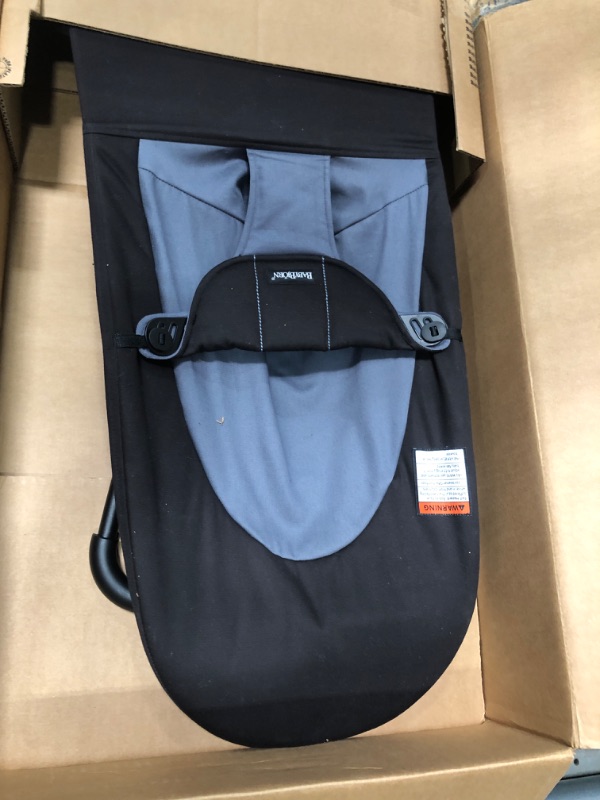 Photo 2 of Babybjorn Balance Bouncer Soft Cotton - Black/Dark Gray