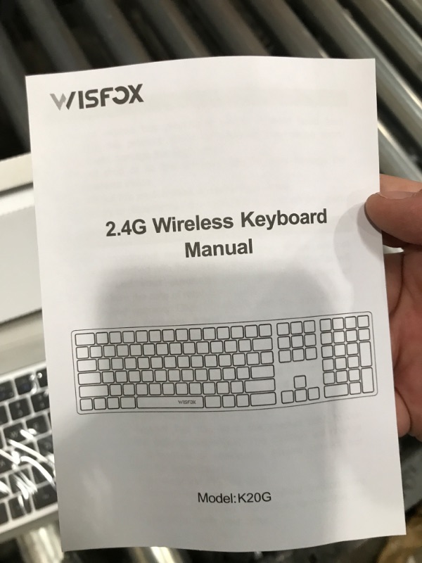 Photo 1 of WisFox Wireless Keyboard, Full Size with Silent Keys, Number Pad, Super Slim and Battery Powered, 2.4GHz USB Computer Keyboard for Laptop, PC, Mac, Windows, Chromebook, Sliver and Black