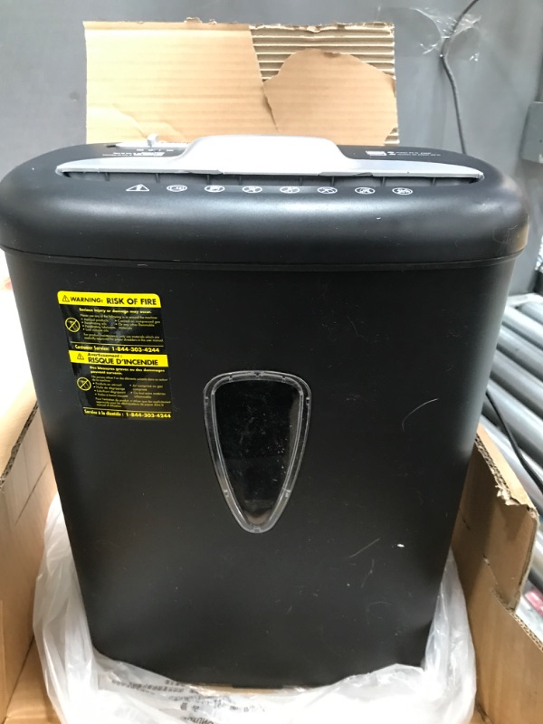 Photo 3 of Amazon Basics 8-Sheet Cross Cut Paper Shredder and Credit Card Shredder with 4.1 Gallon Bin 8 Sheet Shredder