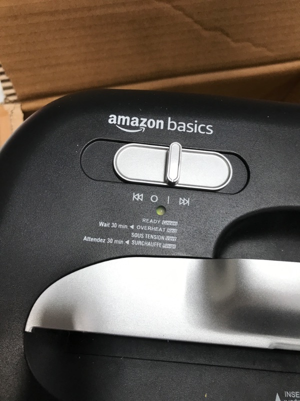 Photo 2 of Amazon Basics 8-Sheet Cross Cut Paper Shredder and Credit Card Shredder with 4.1 Gallon Bin 8 Sheet Shredder