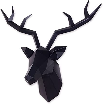 Photo 1 of *NOT exact stock photo, use for reference*
Deer Head Wall Decor Geometrical Black