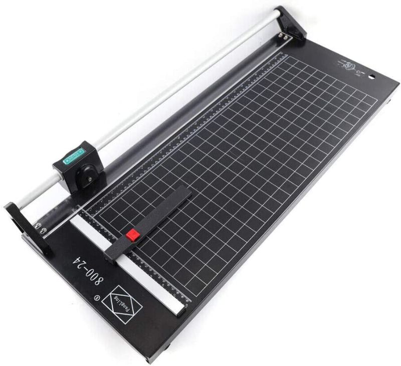 Photo 1 of 24 Inch Commercial Manual Precision Rotary Paper Trimmer Cutter,Heavy Duty,Smart Cut for Photo Paper, Film, Art Paper Jam, Office Paper, Thin Plastic Soft Board, PVC,Cutting Table 80x31.5cm
