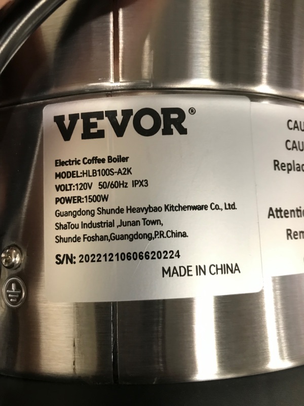 Photo 3 of **MISSING CUP PLATFORM**VEVOR Commercial Coffee Urn, 110 Cups Stainless Steel Large Coffee Dispenser, 1500W 110V Electric Coffee Maker Urn For Quick Brewing, Hot Water Urn with Detachable Power Cord for Easy Cleaning, Silver
