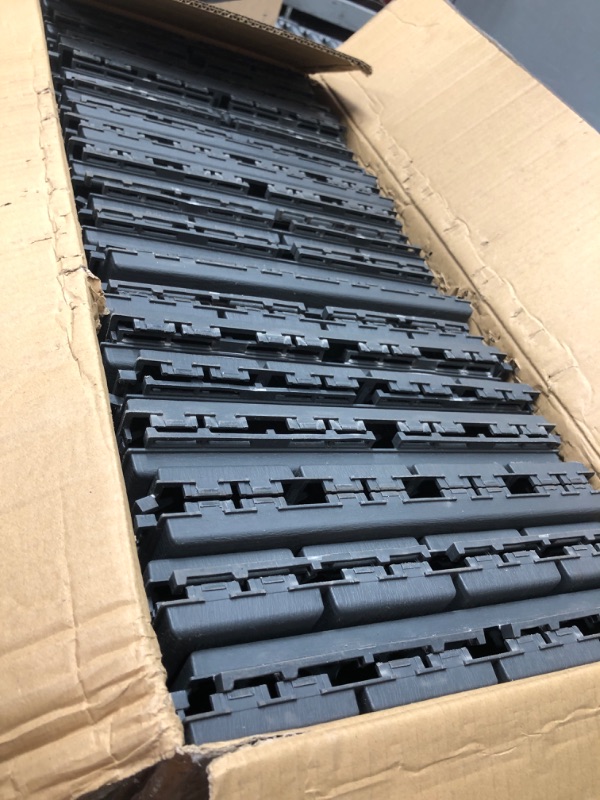 Photo 1 of 36 sq. ft Plastic Interlocking Deck Tiles,36 Pack Patio Deck Tiles,12"x12" Waterproof Outdoor Flooring All Weather Use, Patio Floor Decking Tiles for Porch Poolside Balcony Backyard,Dark Grey 36 Grey