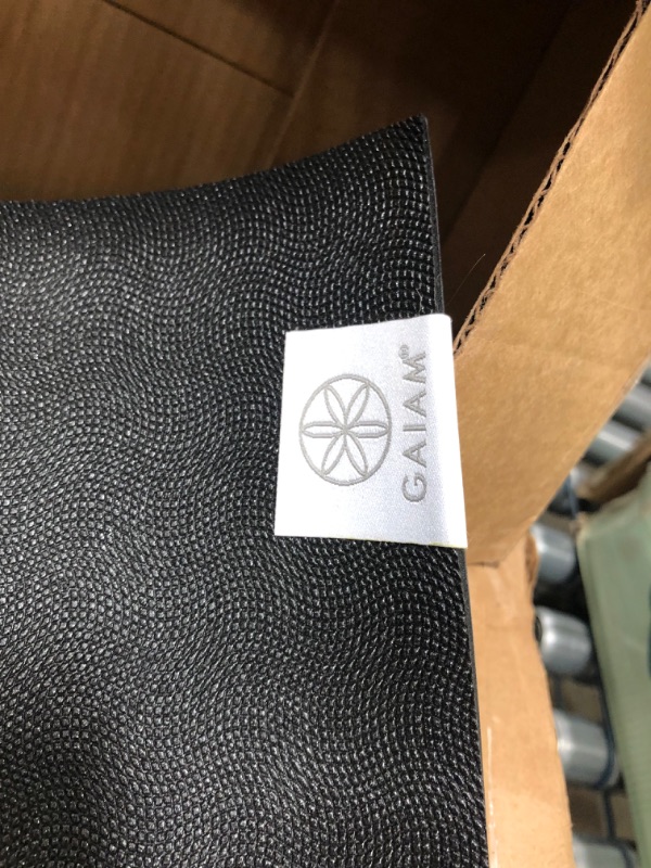 Photo 1 of Gaiam Yoga Mat - Premium 5mm Dry-Grip Thick Non Slip Exercise & Fitness Mat for Hot Yoga, Pilates & Floor Workouts (68" or 78"L x 24" or 26"W x 5mm) Black (XL)
