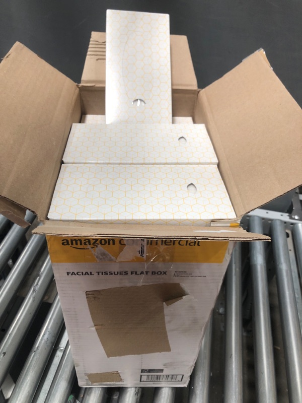 Photo 2 of AmazonCommercial 2-Ply White Flat Box Facial Tissue|Bulk for Business|FSC Certified|100 Sheets per Box (30 Boxes )(8" x 8" Sheet) Flat Box ( 30 Boxes)