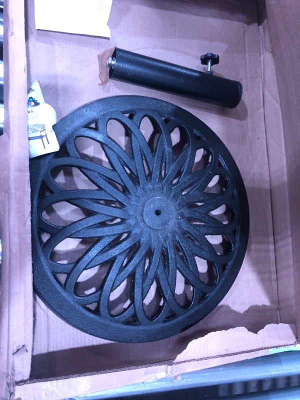 Photo 2 of 17.5" Cast Iron Patio Umbrella Base by Trademark Innovations (Black)