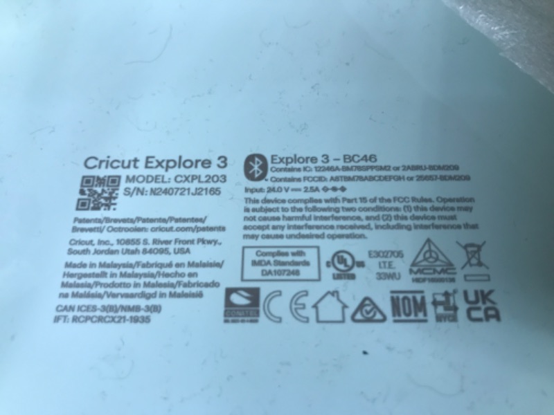 Photo 5 of Cricut Explore 3 - 2X Faster DIY Cutting Machine for all Crafts, Matless Cutting with Smart Materials, Cuts 100+ Materials, Bluetooth Connectivity, Compatible with iOS, Android, Windows & Mac
