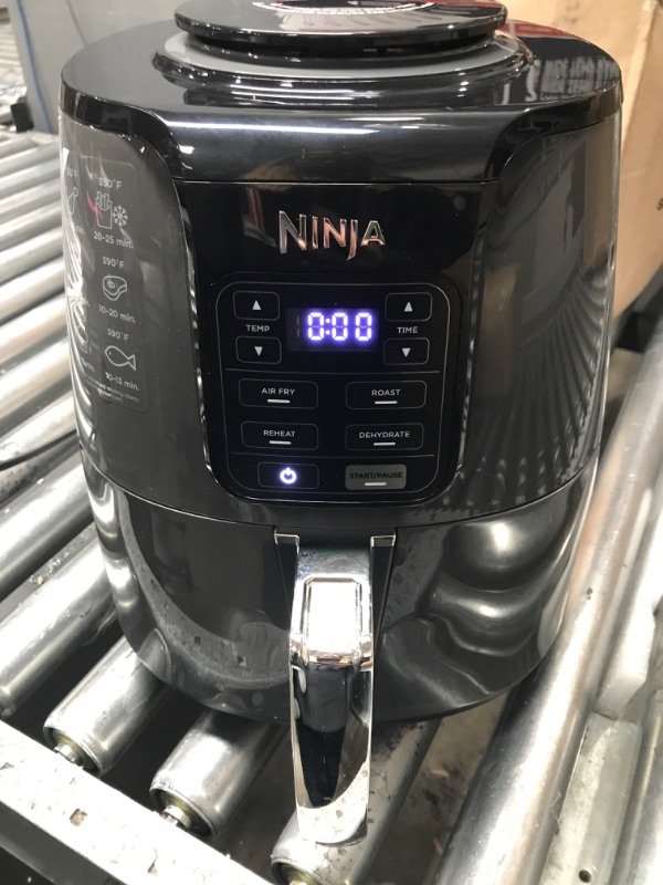 Photo 2 of Ninja AF101 Air Fryer that Crisps, Roasts, Reheats, & Dehydrates, for Quick, Easy Meals, 4 Quart Capacity, & High Gloss Finish, Black/Grey
